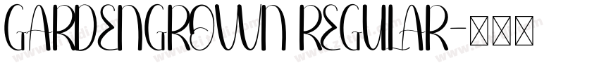 GARDENGROWN REGULAR字体转换